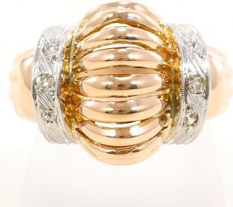 C&A Pink Gold White Gold Pink Gold (18K) White Gold (18K) Band Ring (Pre-Owned)