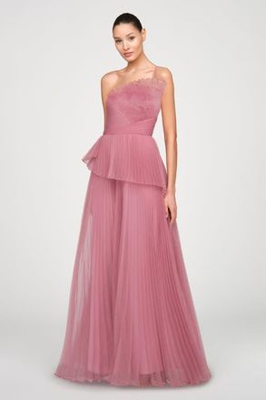 Theia Delphine Pleated Organza Gown in Dusk at Nordstrom, Size 10