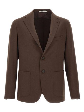 Tagliatore notched-lapel camel-wool blazer - Brown