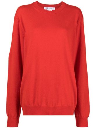 Comme Des Garçons fine-knit cashmere jumper - Red