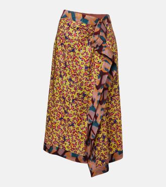 Dries Van Noten Gonna midi Sole con stampa