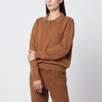 Alexandra Golovanoff Leon Havane 21 oversized cashmere polo shirt