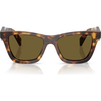 Prada 52mm Butterfly Sunglasses in Honey Tortoise /Dark Brown at Nordstrom