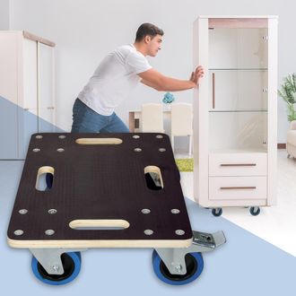 ECD Germany Ecd Germany - Rodillo Transporte De Muebles 35x50cm Carga Hasta 800kg Tabla Roller De Serigraf&iacute;a/ruedas De Pp Monopat&iacute;n Con 2x Freno Placa Carretilla 