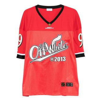 Off-white Logo-print Mesh T-shirt