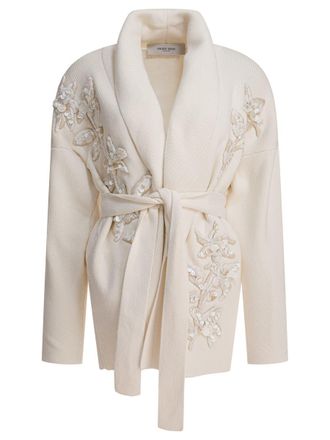 Golden Goose Cardigan With Floral Embroidery