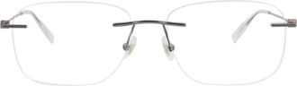 Montblanc 56mm Rimless Square Optical Glasses in Ruthenium Transparent at Nordstrom Rack