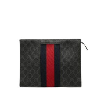 Gucci Pre-owned Canvas Clutch - unisex - Pre-owned - Zwart - Maat: ONE Size Leer