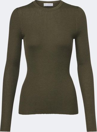 Gabriela Hearst Browning ribbed-knit cashmere and silk sweater
