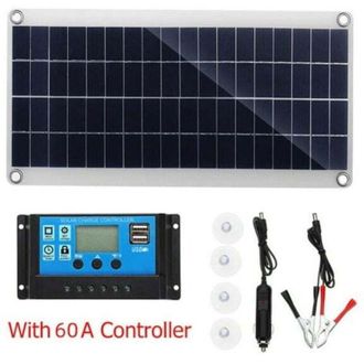 OEM Kit Solar Port&aacute;til De 300 W Para Autocaravanas: Controlador Mppt De 60 A, Paneles Monocristalinos De Alta Eficiencia
