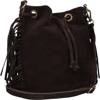 Notre-V Tassen, Dames, Bruin, ONE Size, Wol, Bruine Hazel Schoudertas