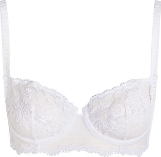 Simone P&eacute;r&egrave;le Simone P&Eacute;R&Egrave;LE Intrigue Embroidered Half-cup bra - White - 32C