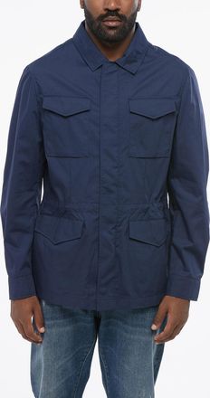 Brunello Cucinelli Water-Repellent Cotton-Blend Overshirt with Drawstring Brunello Cucinelli