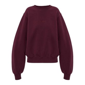 Rotate Sweatshirt met geborduurd logo - Dames - Sweatshirts - Rood - XS - Katoen - Hoodies & sweatvesten
