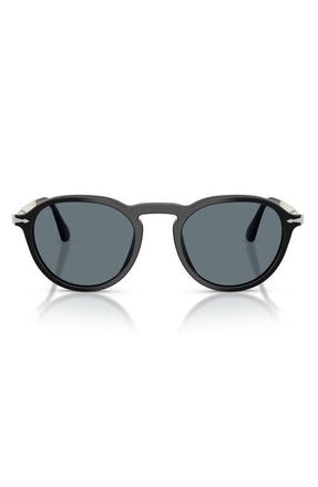Persol 54mm Polarized Phantos Sunglasses in Black /Polar Dark Grey at Nordstrom