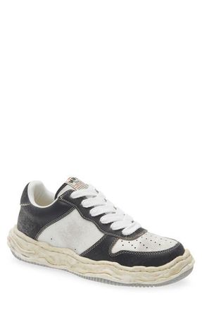 Miharayasuhiro Wayne OG Sole Leather Sneaker in Black/White at Nordstrom, Size 11Us