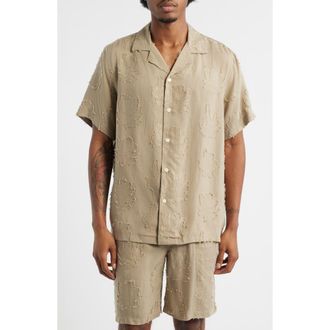 OAS Palmoza Rocco Camp Shirt in Light Brown at Nordstrom, Size Xx-Large