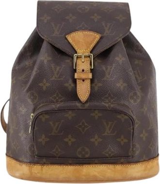 Louis Vuitton Pre-owned Vintage Canvas Rugzak - Dames - Vintage Rugzakken - Bruin - ONE Size - Vintage