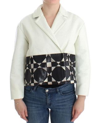 Andrea Pompilio Cropped Leather Womens Jacket