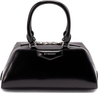 Givenchy Womens Antigona East West Small Leather Shoulder Bag