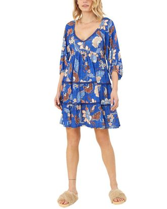Hale Bob V Neck Mini Dress Printed