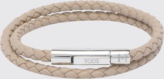 Tod's Bracciale MyColors in pelle di vitello intrecciata con logo inciso