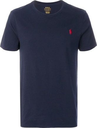 Polo Ralph Lauren Custom Slim Fit T-Shirt - Heren - T-shirts - Blauw - M - Katoen - Tops