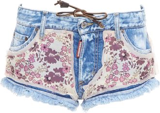 Dsquared2 pink cut off mini shorts