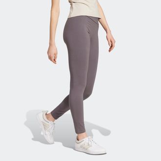 adidas Trainingstights ADIDAS SPORTSWEAR W BL SJ LEG, Damen, Gr. XS, N-Gr, weiss (grau strata, wei&szlig;), Obermaterial: 90% Baumwolle, 10% Elasthan, Hosen Traini