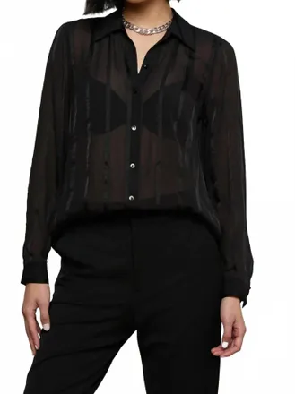 L'agence Argo Silk Blouse In Black
