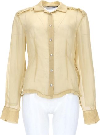 Paloma Wool Eralda Sheer Silk Ruffle Blouse