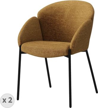 Moloo Silla de tela mostaza (x2)