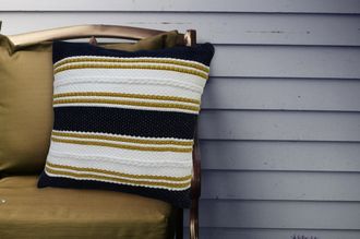 Vibhsa Blue Indoor Outdoor Pillow with Braid for sofa