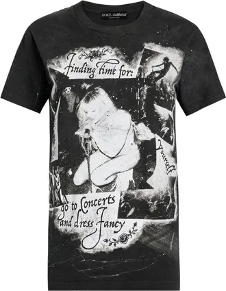Dolce & Gabbana Graphic-print Distressed T-shirt