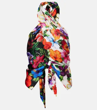 Dolce & Gabbana Top de seda floral