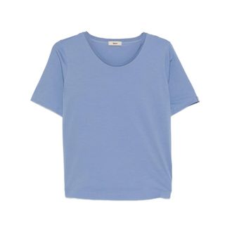 Herno T-Shirts, female, Blue, Size: 2XL Superfine Cotton Stretch T-shirt