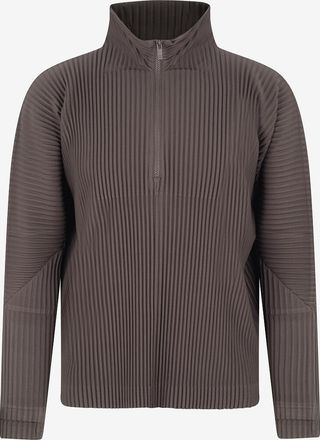 Homme Plissé Issey Miyake Halbzipp-Pullover aus Waffeljersey