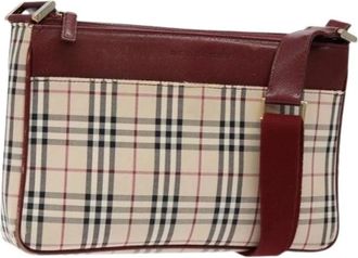 Burberry Pre-owned Canvas shoulder-bags - Dames - Vintage Schoudertas - Veelkleurig - ONE Size - Leer - Vintage