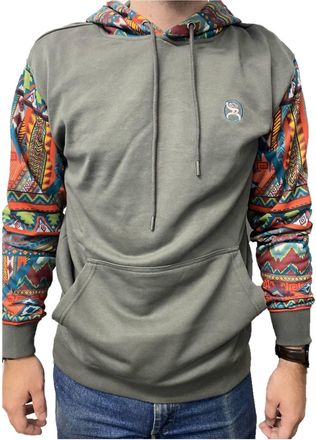Hooey Roughy Summit Hoody In Charcoal/orange