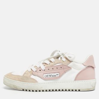 Off-white Multicolor Leather And Suede Off Court Lace Up Sneakers