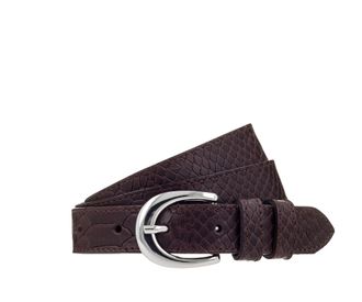 Tamaris Lederg&uuml;rtel TAMARIS, Damen, Gr. 100, dunkelbraun, Rindsleder, gemustert, unifarben, G&uuml;rtel Lederg&uuml;rtel, 2,5 cm breit, gemustert, Doppelschnalle