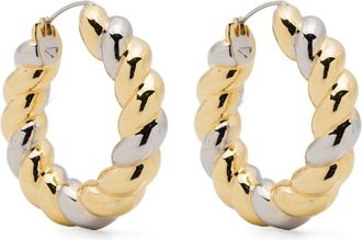 Eddie Borgo Orecchini bicolori a cerchio - Argento