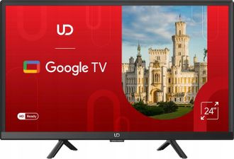 OEM Ud Tv Led Hd De 24 Pulgadas, Inteligente, Google Tv, Dvb-t, T2, C2, Hevc, Wifi, Negro