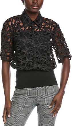 Akris Lace Silk-Blend Top