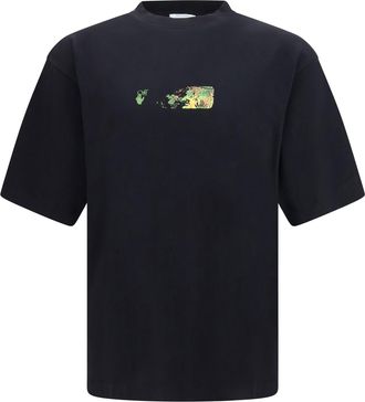 Off-white Mens T-Shirt Spices Arrow Black Cotton T-Shirts And Polos