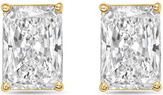 Diana M. Jewels 14Kt Yellow Gold 10.00 cts Lab Grown Radiant Cut Diamond Studs