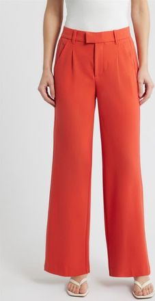 Wit & Wisdom Relaxed Waist Wide Leg Trousers in Red Clay at Nordstrom, Size 10