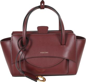 Hidesins Wine Small Structured Flap S Pocket Leather Shoulder Bag