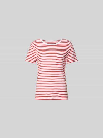 Juvia T-Shirt mit geripptem Rundhalsausschnitt in Weiss, Gr&ouml;&szlig;e XS