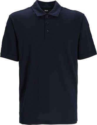 BOSS H-Press 57 polo shirt - men - Lyocell - M - Blue